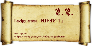 Medgyessy Mihály névjegykártya